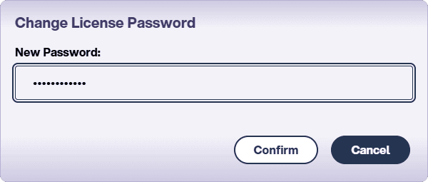 Change License Password