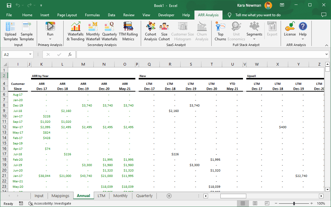 Excel, Primary Analysis