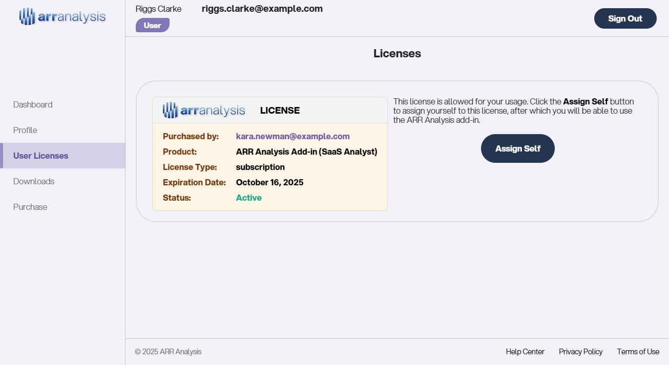 User Licenses